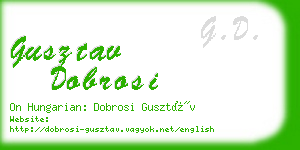 gusztav dobrosi business card